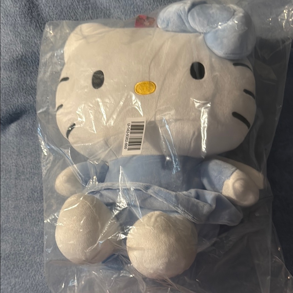 Hello Kitty Blue and White Backpack & Stuffed Animal Plush